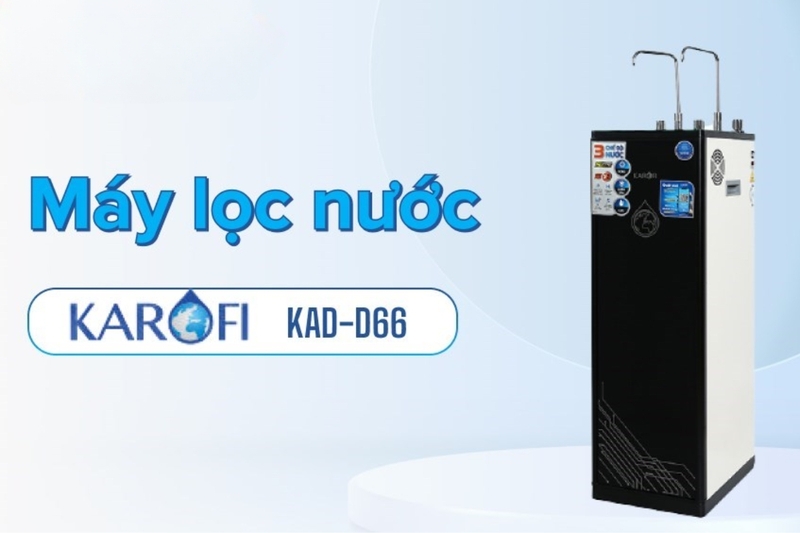 Máy lọc nước nóng lạnh RO Hydrogen Karofi KAD D66 11 lõi