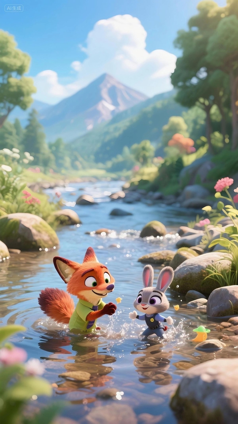 Hình nền Cáo và Thỏ Zootopia Full HD cho điện thoại