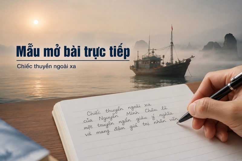 Mẫu mở bài Chiếc thuyền ngoài xa trực tiếp