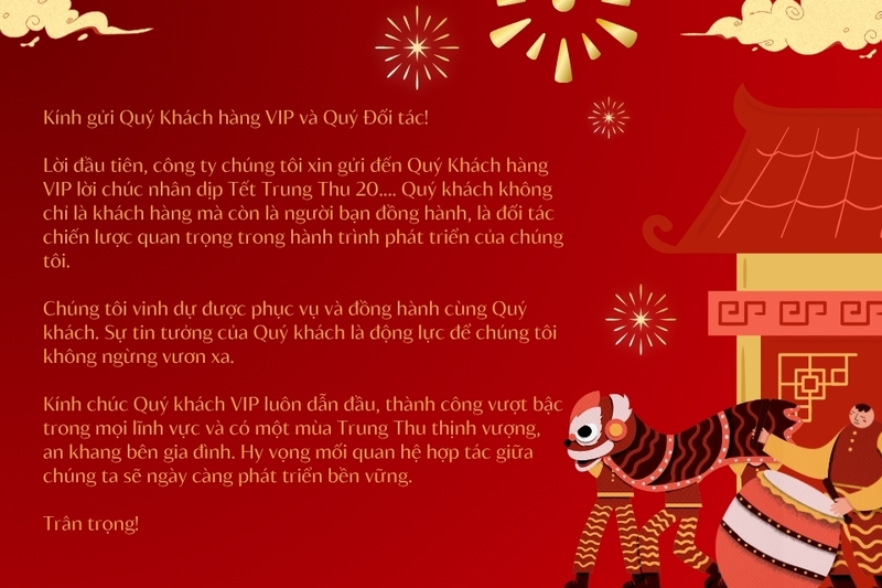 Thông điệp chân thành đến khách hàng VIP