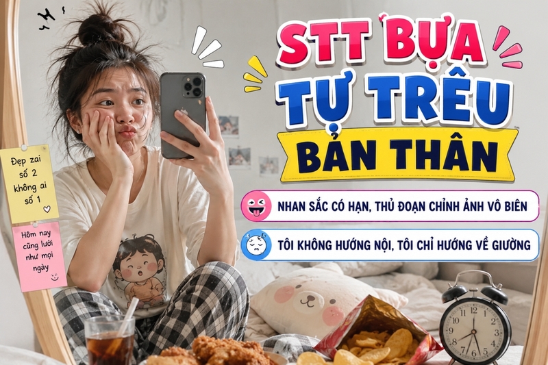 STT bựa tự trêu bản thân