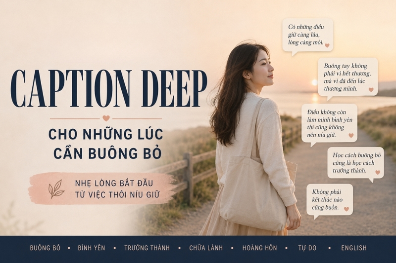 Caption deep cho những lúc cần buông bỏ
