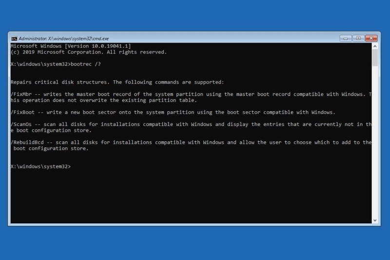 Master Boot Record gặp sự cố