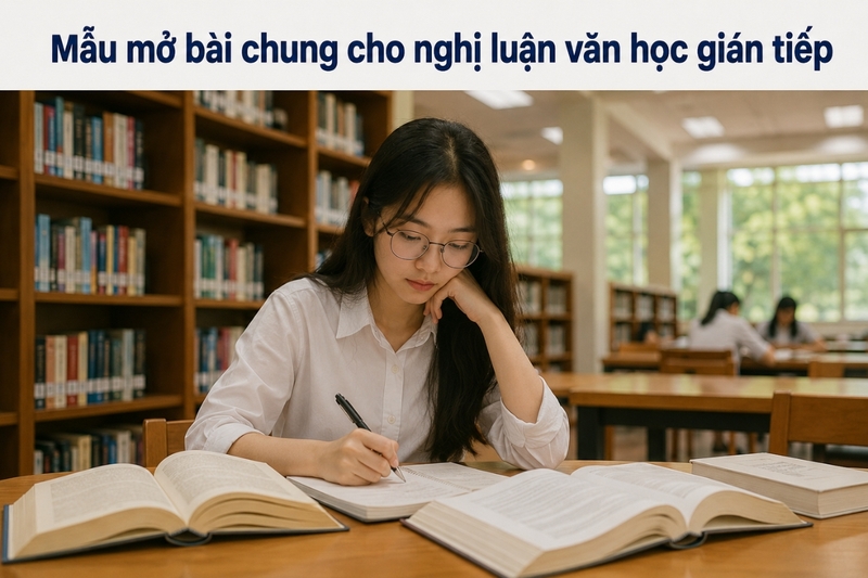 Mẫu mở bài chung cho nghị luận văn học gián tiếp