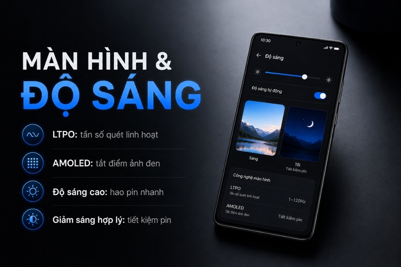Công nghệ màn hình và độ sáng