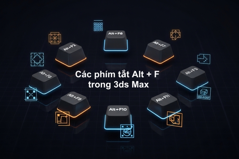 Các phím tắt Alt + F trong 3ds Max