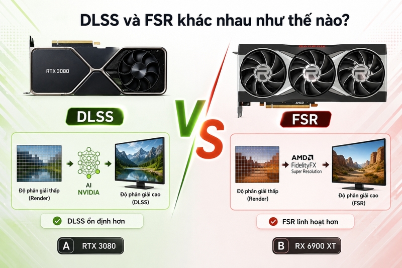 DLSS và FSR khác nhau như thế nào?