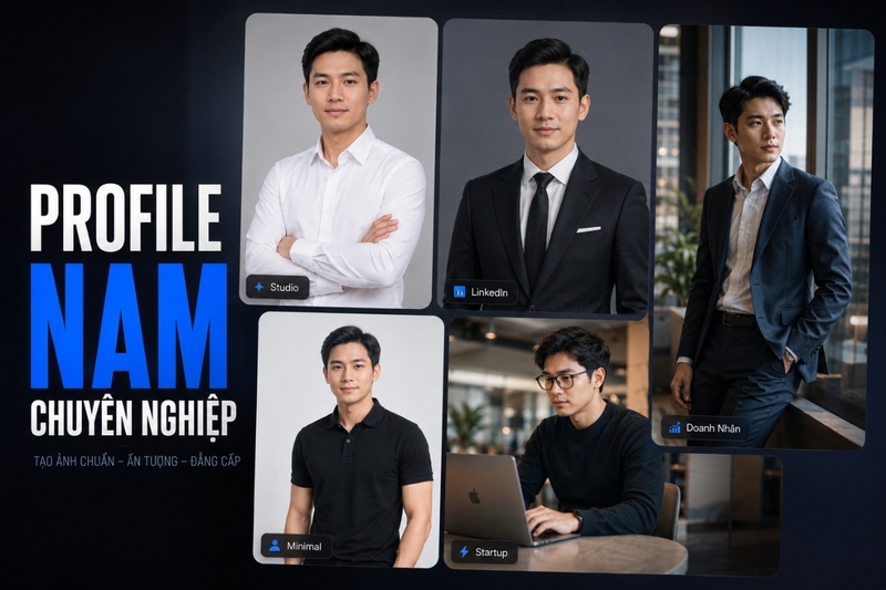 Câu lệnh tạo ảnh profile nam chuyên nghiệp