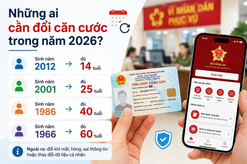 Những ai cần đổi căn cước trong năm 2026