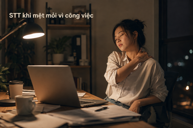 STT khi mệt mỏi vì công việc