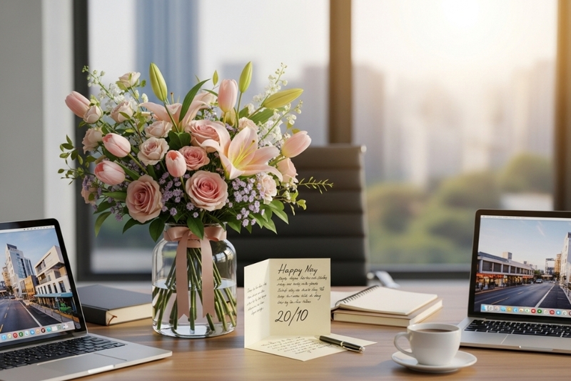 Hoa và thiệp chúc