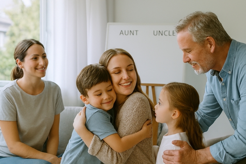 Từ "Aunt": Dùng cho tất cả họ hàng nữ