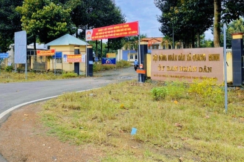 Ủy ban nhân dân xã Quang Minh mới được đặt tại thôn Nội Đồng