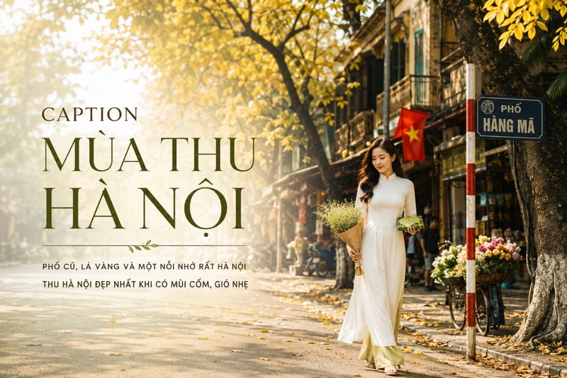 Caption mùa thu Hà Nội