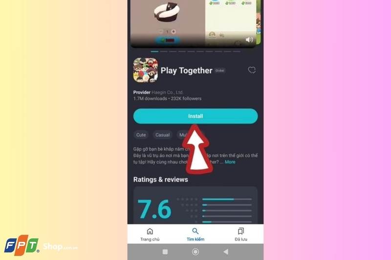 Hoàn tất thao tác tải game