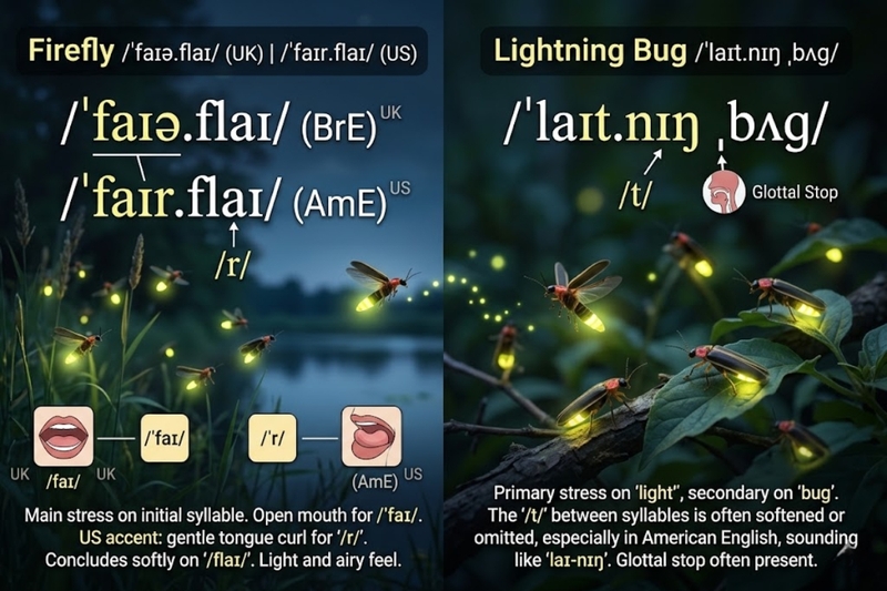 Phiên âm IPA chuẩn cho firefly và lightning bug