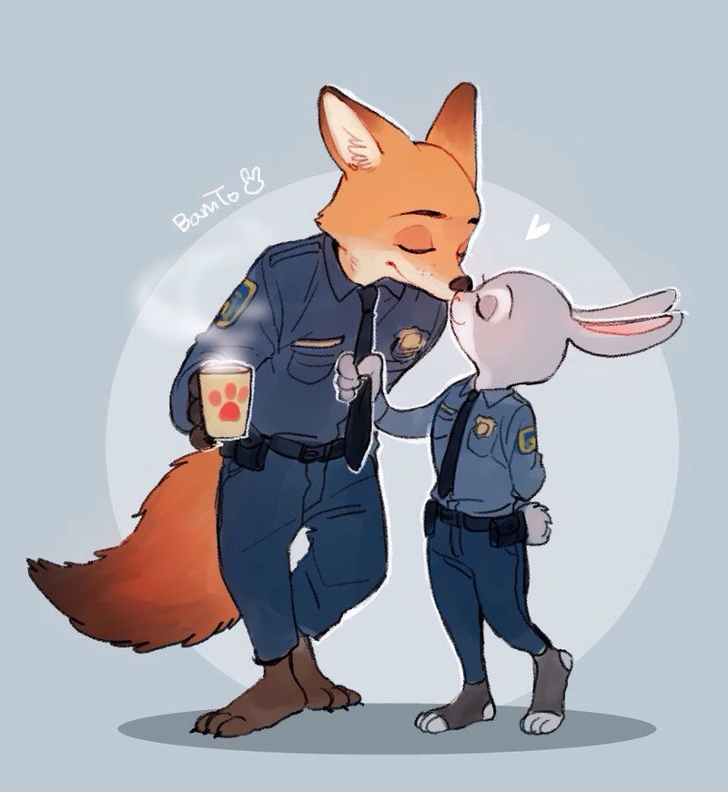 Hình nền Zootopia phong cách chibi, fanart