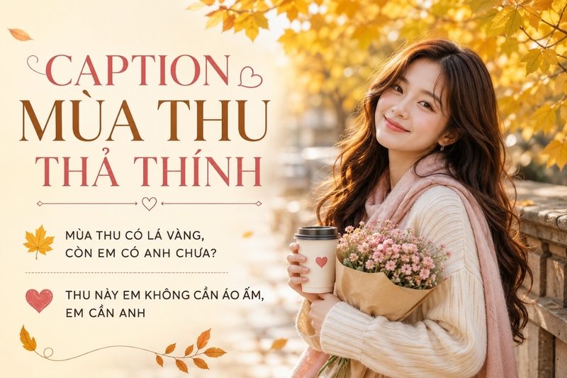 Caption mùa thu thả thính