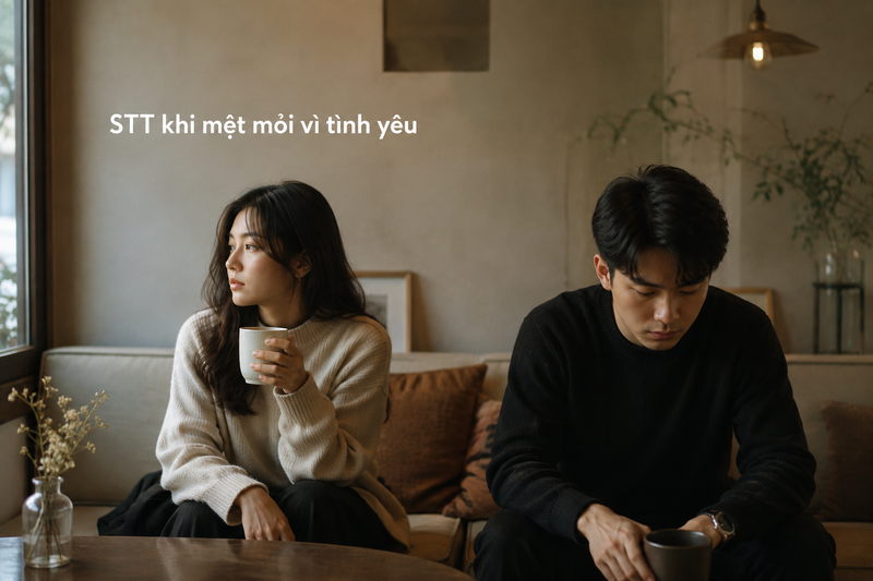 STT khi mệt mỏi vì tình yêu
