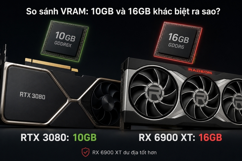 So sánh VRAM: 10GB và 16GB khác biệt ra sao?