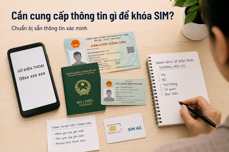 Cần cung cấp thông tin gì để khóa SIM