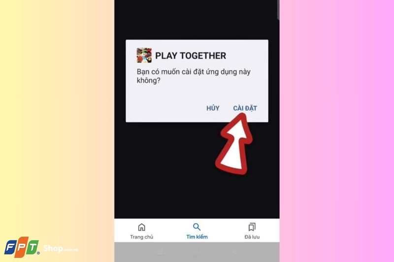 Tìm kiếm công cụ cài đặt trên máy