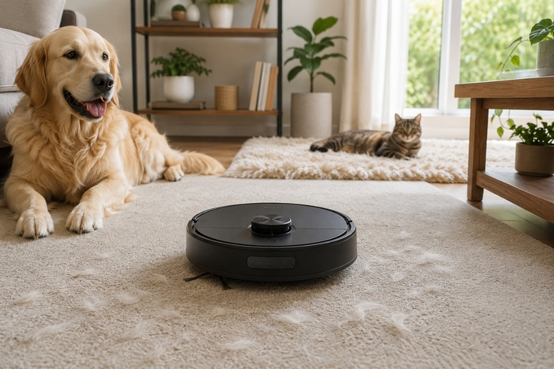 Robot hút bụi có hút được lông chó mèo không - 4