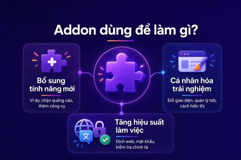 Addon dùng để làm gì?