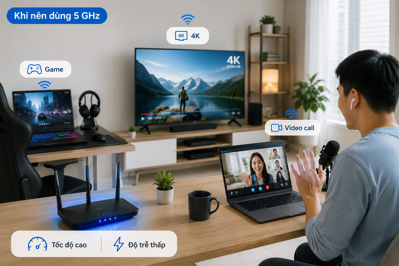 Băng tần 2.4 GHz và 5 GHz là gì - 5
