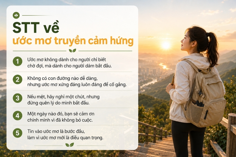 STT về ước mơ truyền cảm hứng