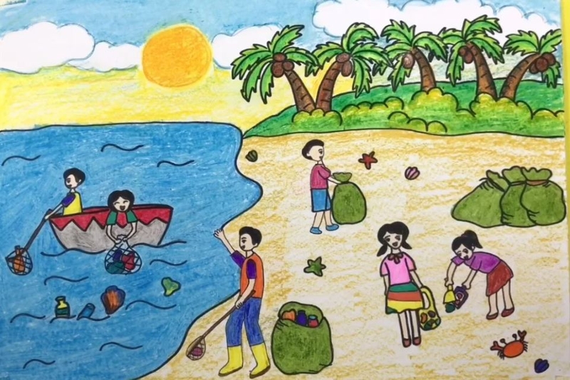 5.Tranh vẽ phòng chống xả rác bừa bãi.jpg