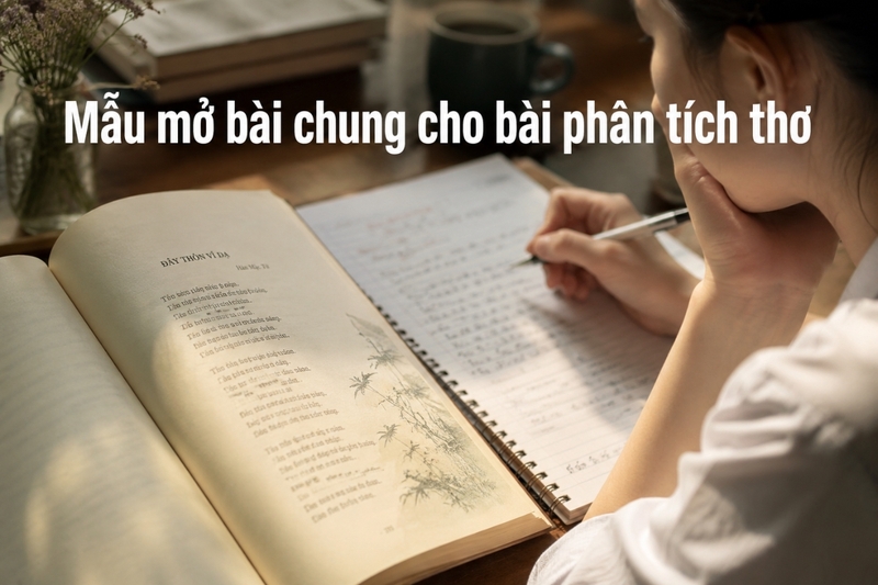 Mẫu mở bài chung cho bài phân tích thơ
