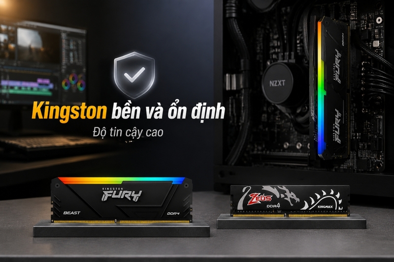 Về độ ổn định và độ bền: Kingston được đánh giá cao hơn về độ tin cậy lâu dài
