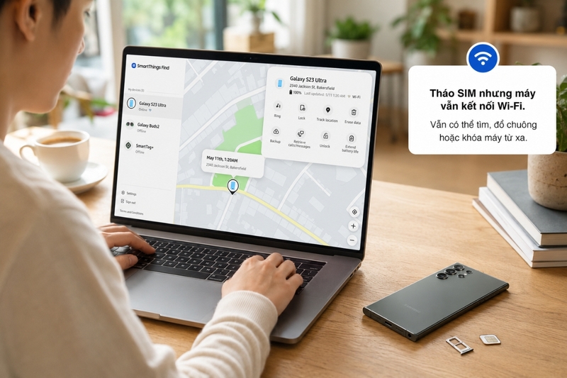 Điện thoại Samsung tháo SIM có định vị được không - 4