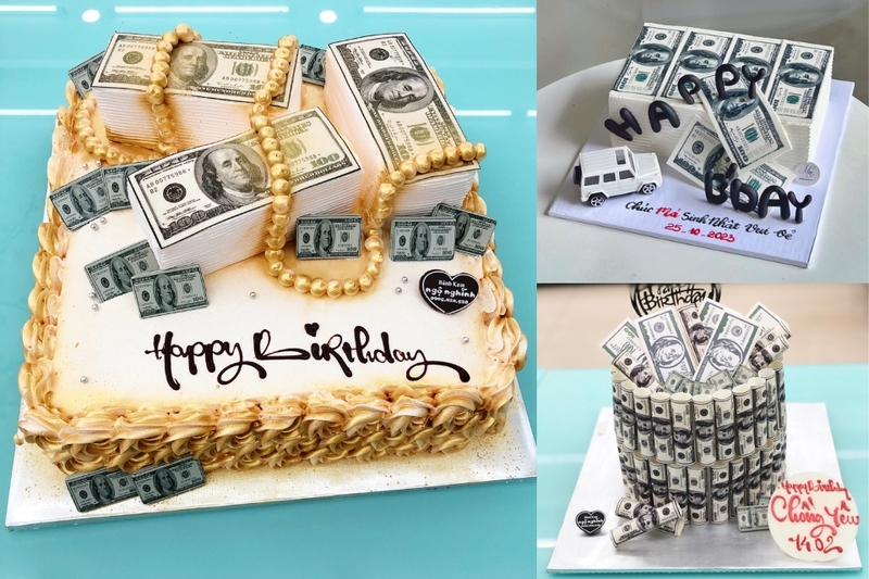 Bánh kem tiền đô cho dịp thăng chức và thành công