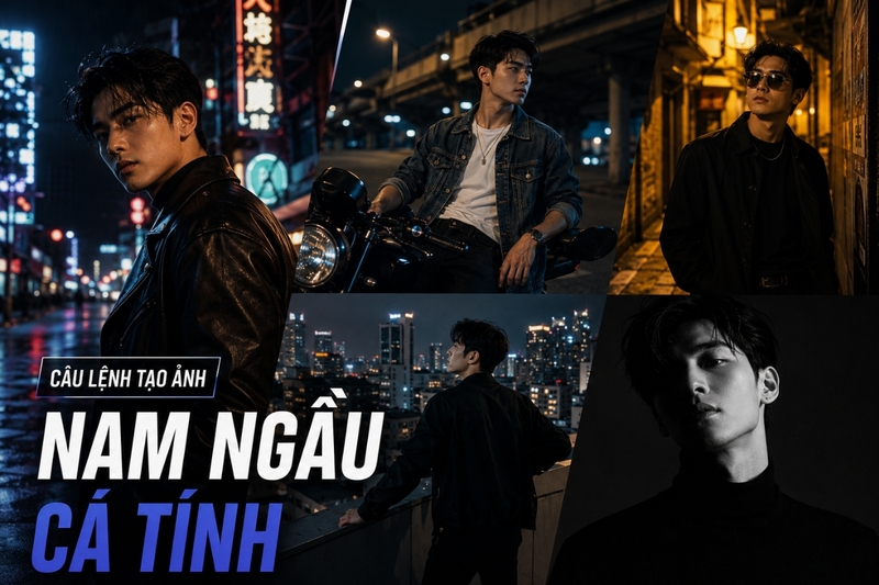 Câu lệnh tạo ảnh nam ngầu, cá tính