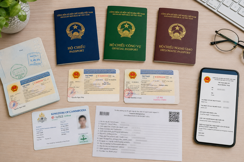 Các loại hộ chiếu và visa thường gặp