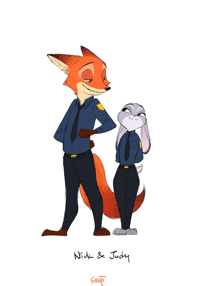 Hình nền Zootopia phong cách chibi, fanart