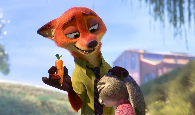 Hình nền ảnh Cáo và Thỏ Zootopia cho máy tính