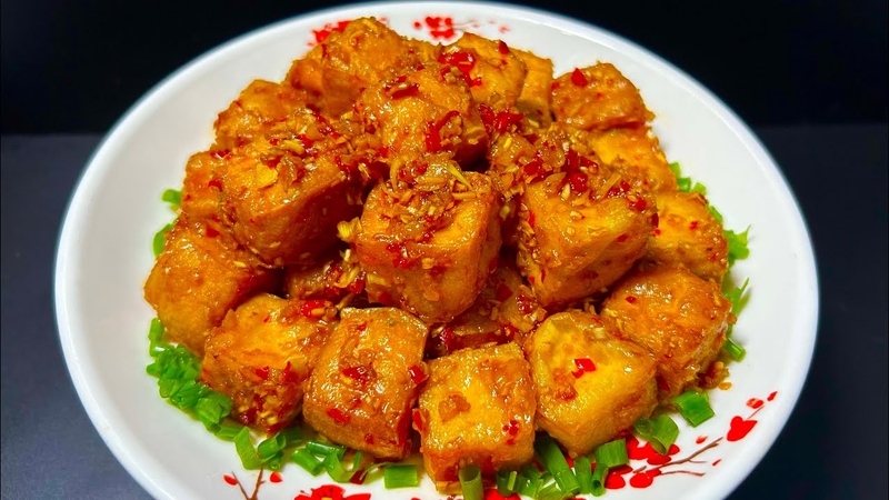 Đậu hũ chiên sả ớt