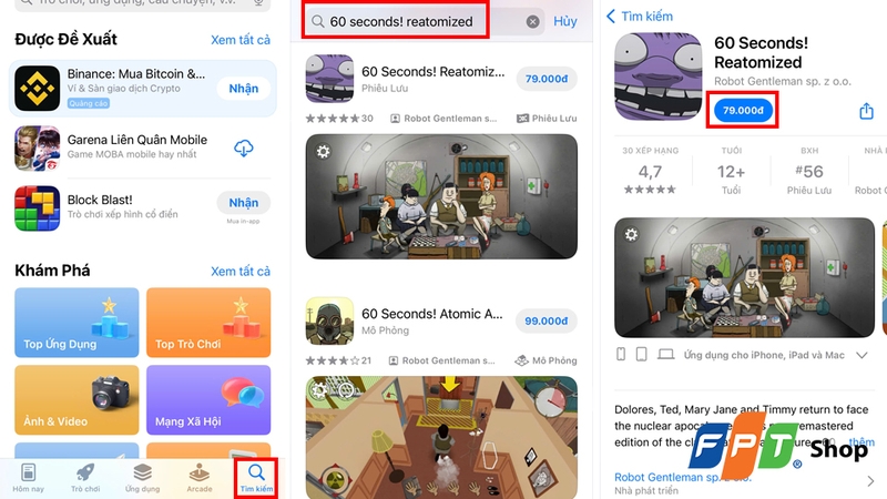 Các bước tải xuống game 60 Seconds!