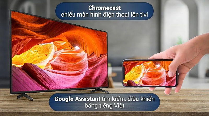 google tivi sony 4k 65 inch kd 65x75k tien ich thong minh