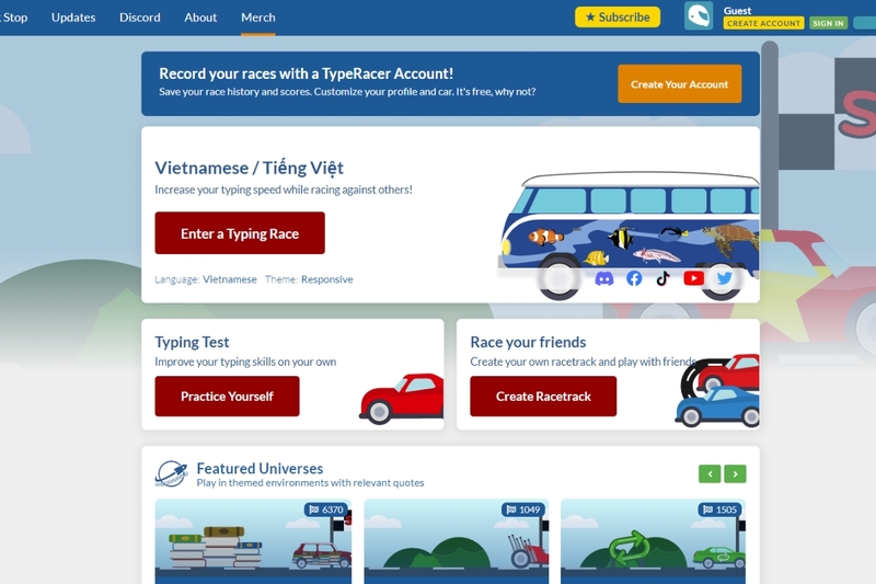 TypeRacer Vietnamese