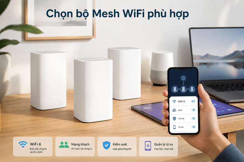 Tiêu chí chọn bộ Mesh WiFi phù hợp