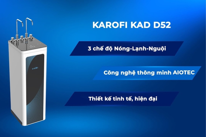 Máy lọc nước nóng lạnh Karofi 10 lõi KAD D52