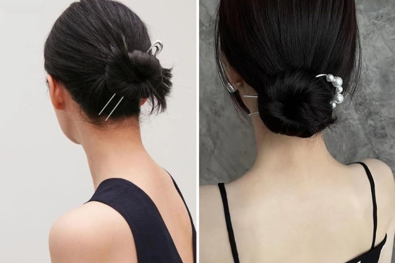 Cách búi tóc bằng trâm (3)