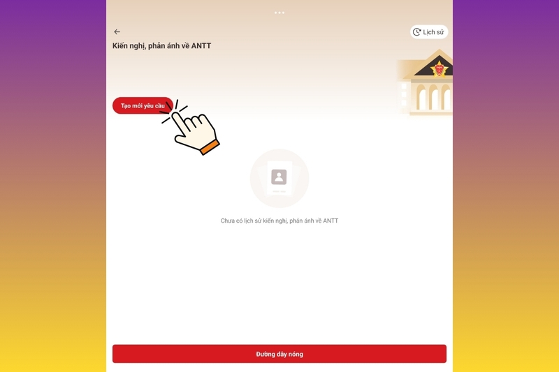 Tạo mới yêu cầu tố giác