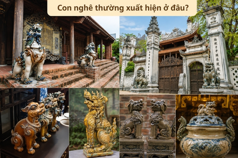Con nghê thường xuất hiện ở đâu?