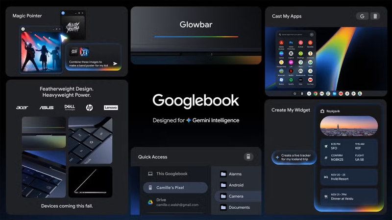 Googlebook là danh mục laptop cao cấp mới của Google