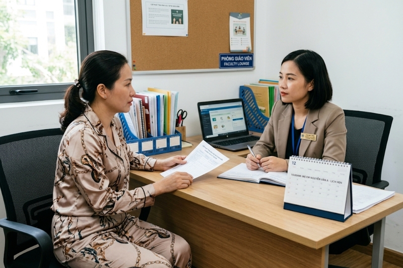 Dành cho phụ huynh khi trao đổi với giáo viên